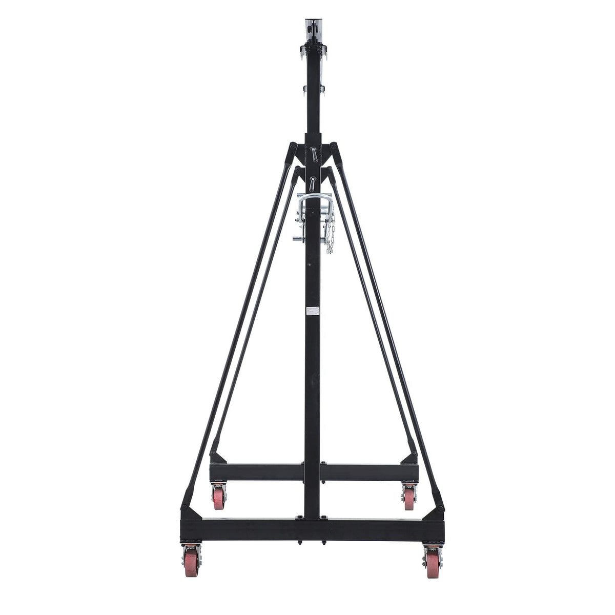 Adjustable Gantry Crane, 5000 lbs Capacity, Portable Shop Lift Hoist with 100.4-147.6 in Height Adjustable, Manual Trolley, Locking Wheels, Steel Construction, for Factory Warehouse Auto Repair