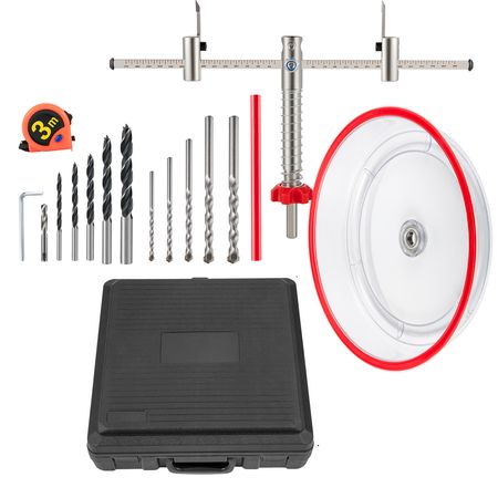 Adjustable Hole Saw Cutter Kit, 1-5/8" to 8" (40-200 mm), Two Replaceable Pilot Drill Bits, Twin Blade Recessed Hole Saw with PC Dust Shield, for Recessed Lights, Ceiling Speakers, Vent Holes