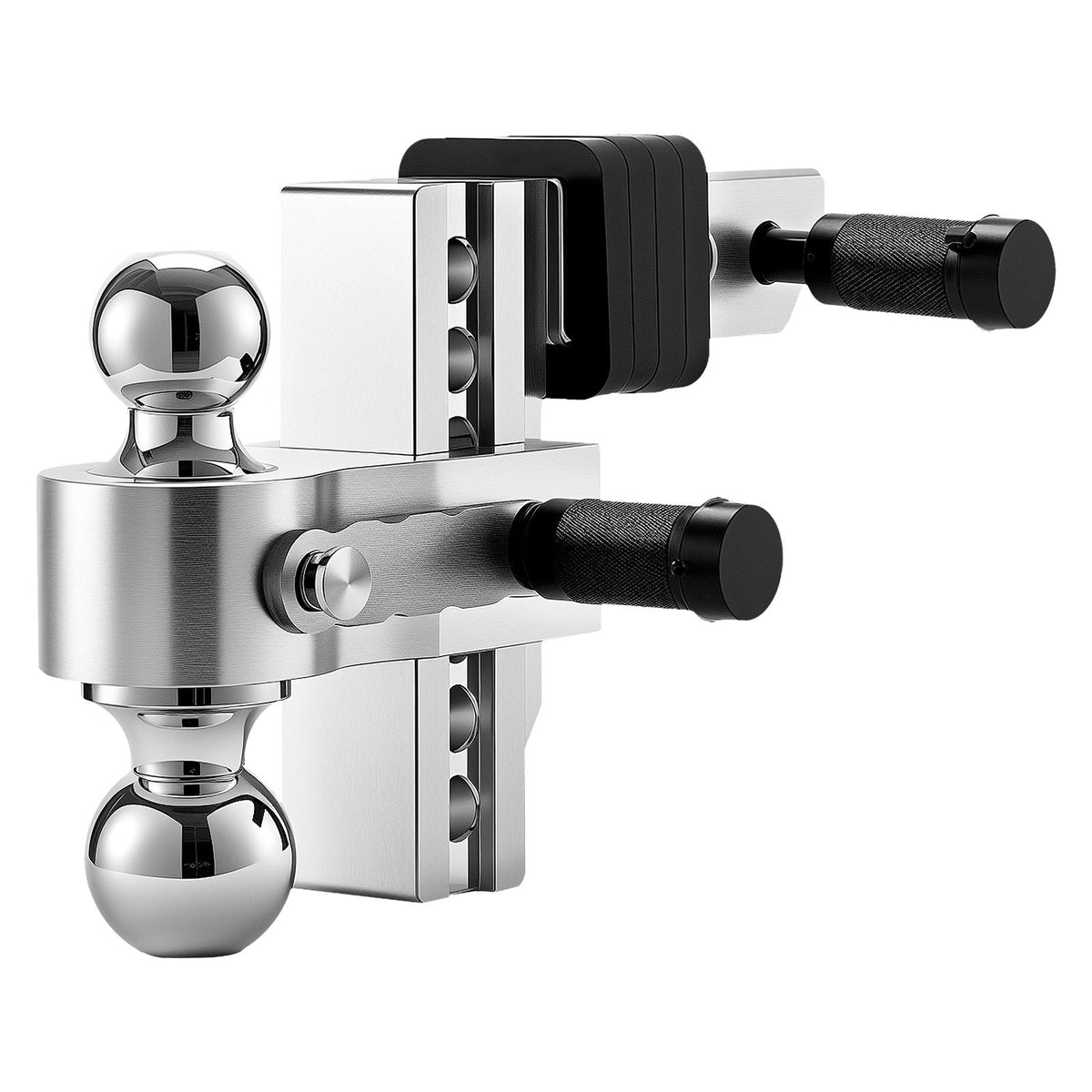 Adjustable Trailer Hitch, 6-Inch Drop Hitch, Tri-Ball Mount for 2-Inch Hitch Receiver, Trailer Ball Size 1-7/8", 2" and 2-5/16", Max 15000 lbs Ball Hitch, Towing Hitch for RVs, ATVs, and Trucks