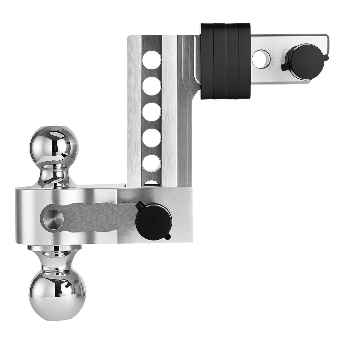 Adjustable Trailer Hitch, 6-Inch Drop Hitch, Tri-Ball Mount for 2-Inch Hitch Receiver, Trailer Ball Size 1-7/8", 2" and 2-5/16", Max 15000 lbs Ball Hitch, Towing Hitch for RVs, ATVs, and Trucks