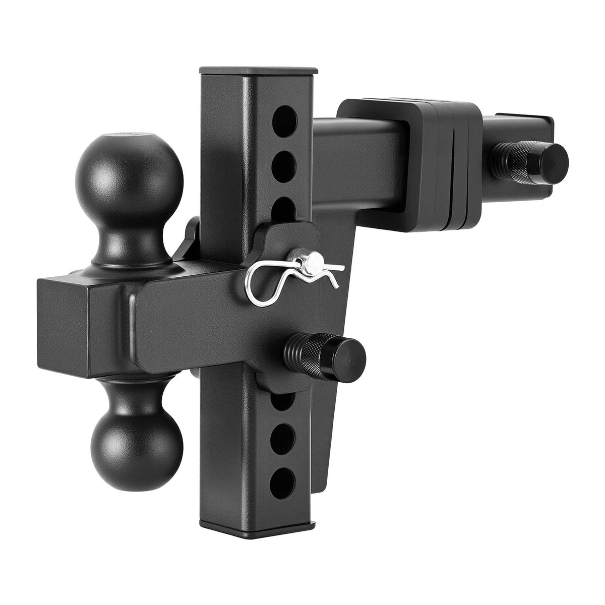 Adjustable Trailer Hitch, Fit 2 Inch Receiver, Trailer Hitch Mount with 2 Inch & 2-5/16 Inch Balls, 15000 lbs GTW, 6 Inch Drop, Towing Ball Mounts for RVs, Off-Road Vehicles and Trucks, Black