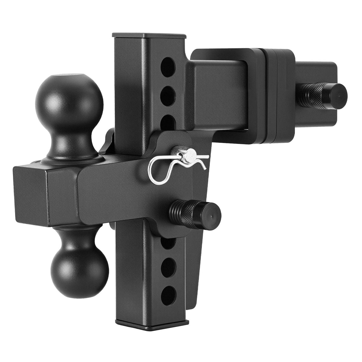 Adjustable Trailer Hitch, Fit 2.5 Inch Receiver, Trailer Hitch Mount with 2 Inch & 2-5/16 Inch Balls, 28000 lbs GTW, 6 Inch Drop, Towing Ball Mounts for RVs, Off-Road Vehicles and Trucks, Black