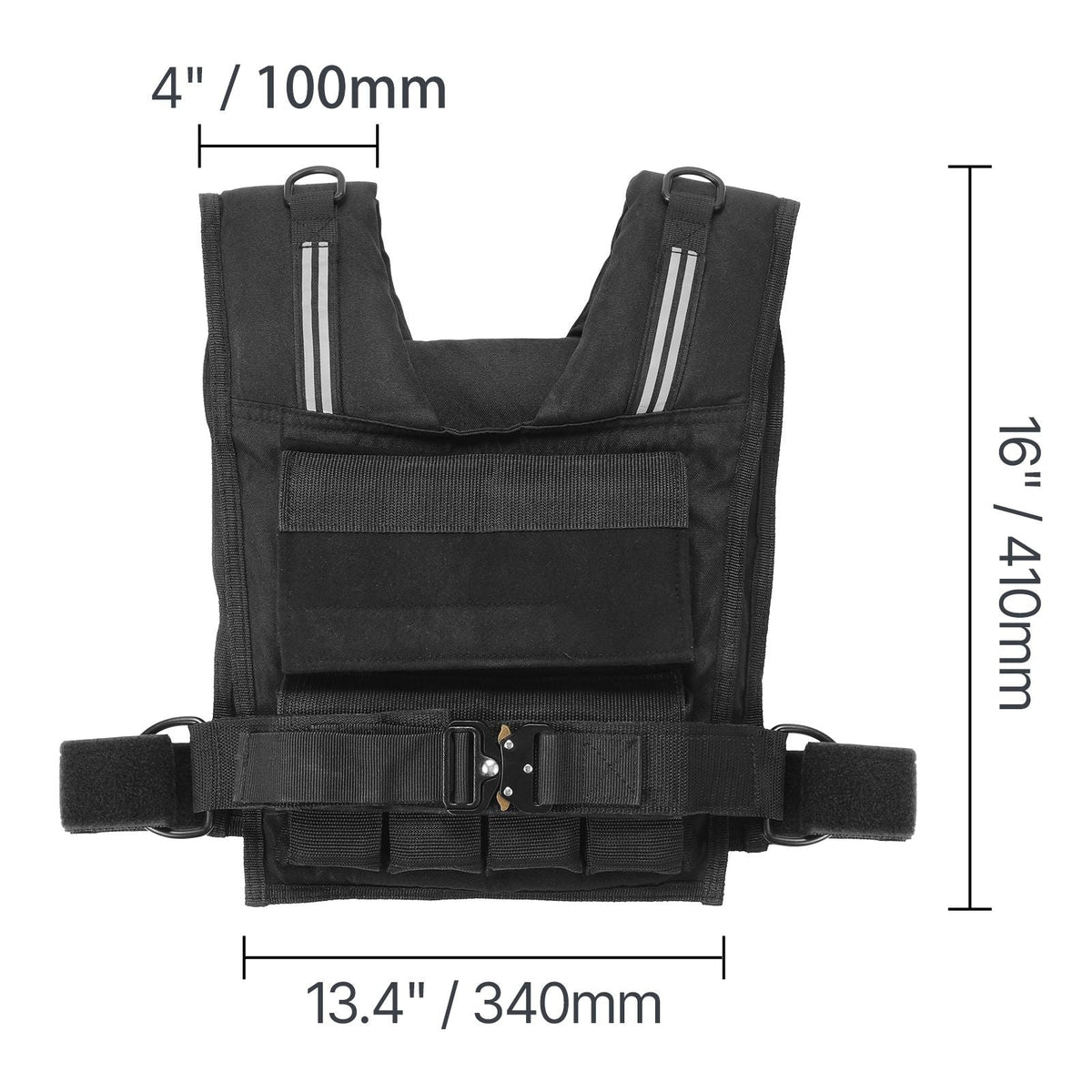 Adjustable Weighted Vest, 35lb Weight Vest with Iron Weights, Shoulder Pad, and Reflective Stripe, Body Weight Vest Exercise Set for Men Women, Workout Equipment for Strength Training Running