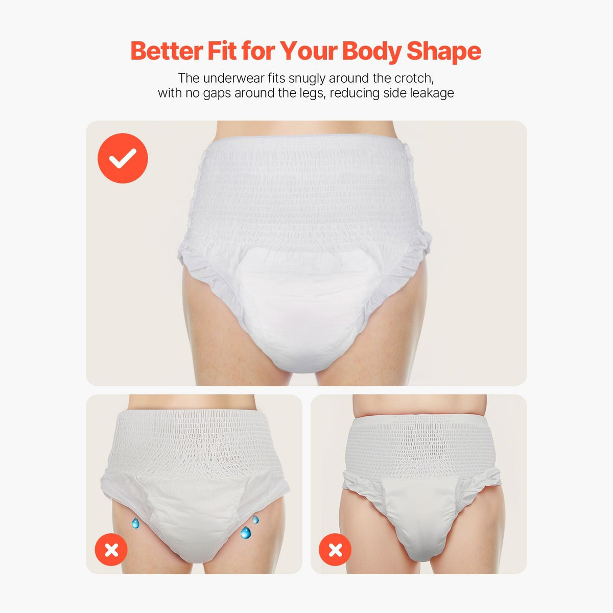 Adult Incontinence Underwear, High Absorbent Protective Underwear for Men & Women, Disposable Adult Pull-ups Diaper with Leakproof Leg Cuff & Wetness Indicator - XL Size, 64 Count (4 Pack of 16)