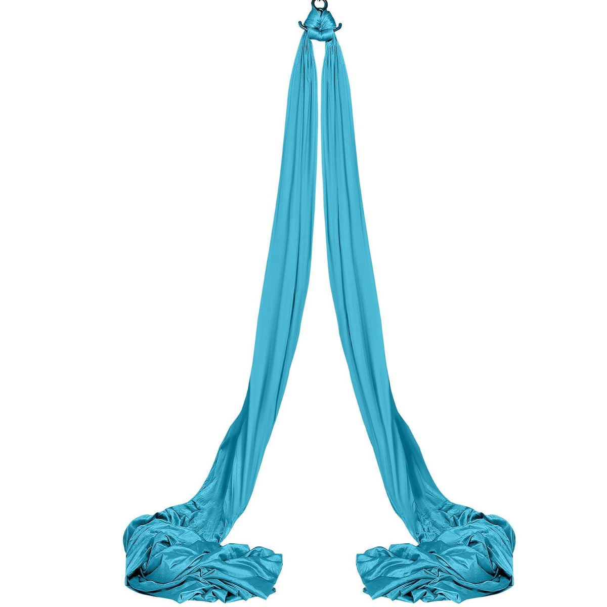 Aerial Silk & Yoga Swing, 11 Yards, Aerial Yoga Hammock Kit with 100gsm Nylon Fabric, Full Rigging Hardware & Easy Set-up Guide, Antigravity Flying for All Levels Fitness Bodybuilding, Blue