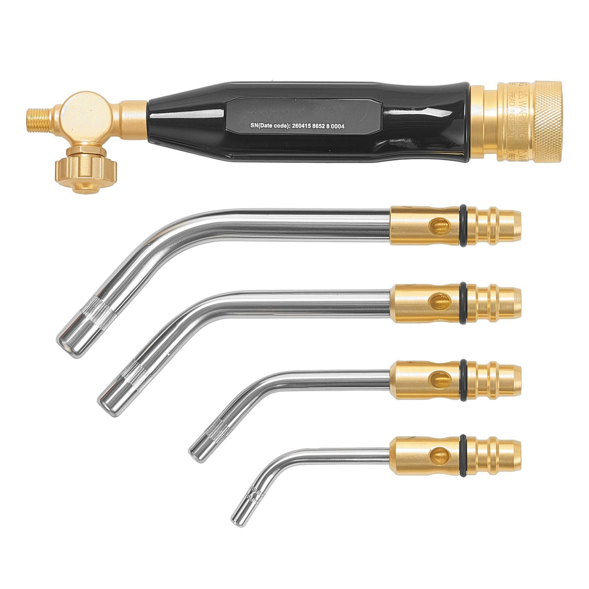 Air Acetylene Torch Kit, Acetylene Gas Welding Tool with 11.8FT Rubber Hose, 4 Welding Tips & CGA200 Regulator, Swirl Frame Gas Brazing Torch Kit for Home DIY and Industrial Metalworking