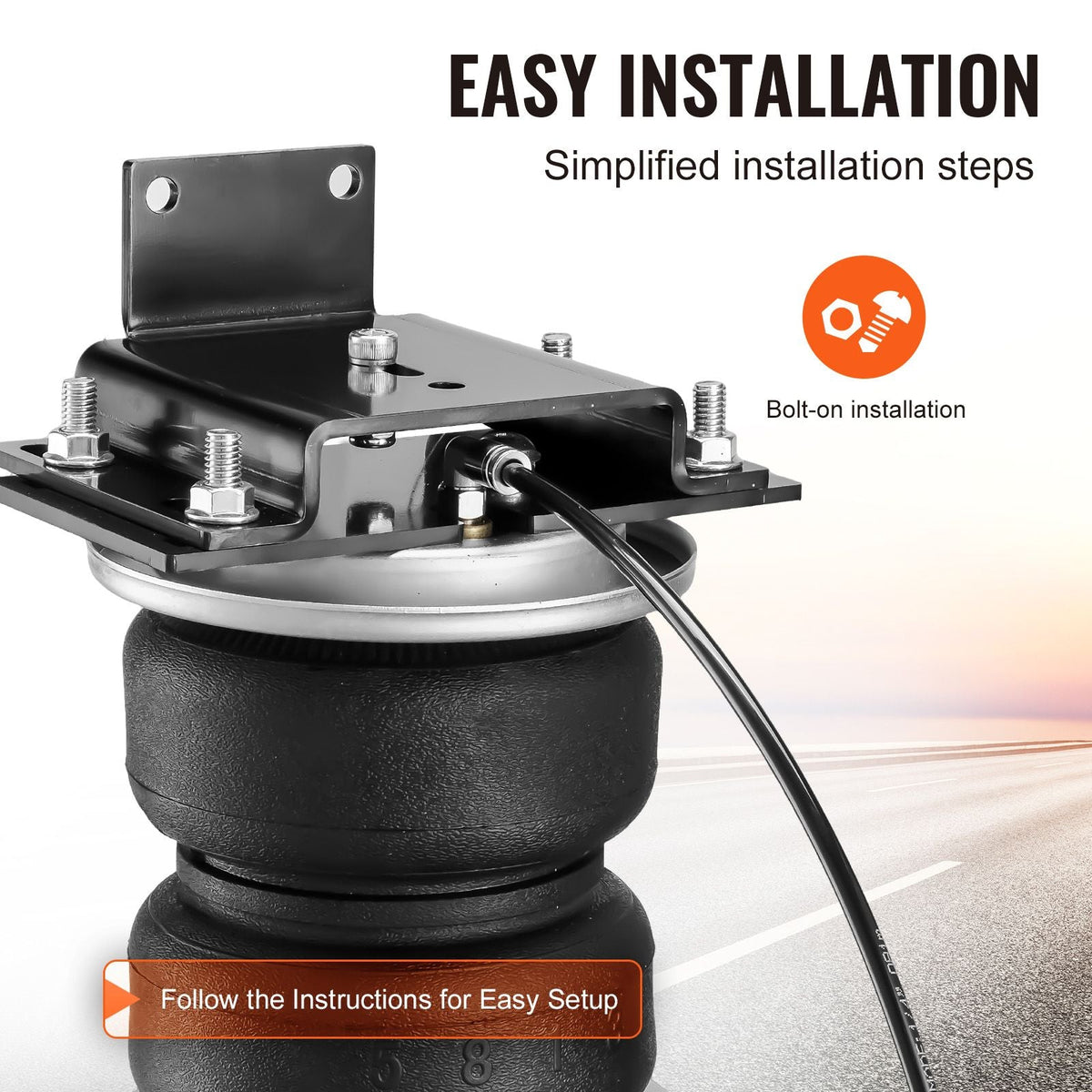 Air Bag Suspension Kit, Air Springs Suspension Bag Kit Compatible with 2011-2018 Dodge Ram 1500, 2019-2021 Dodge Ram 1500 Classic, 5000 lbs Loading, 5 to 100 PSI