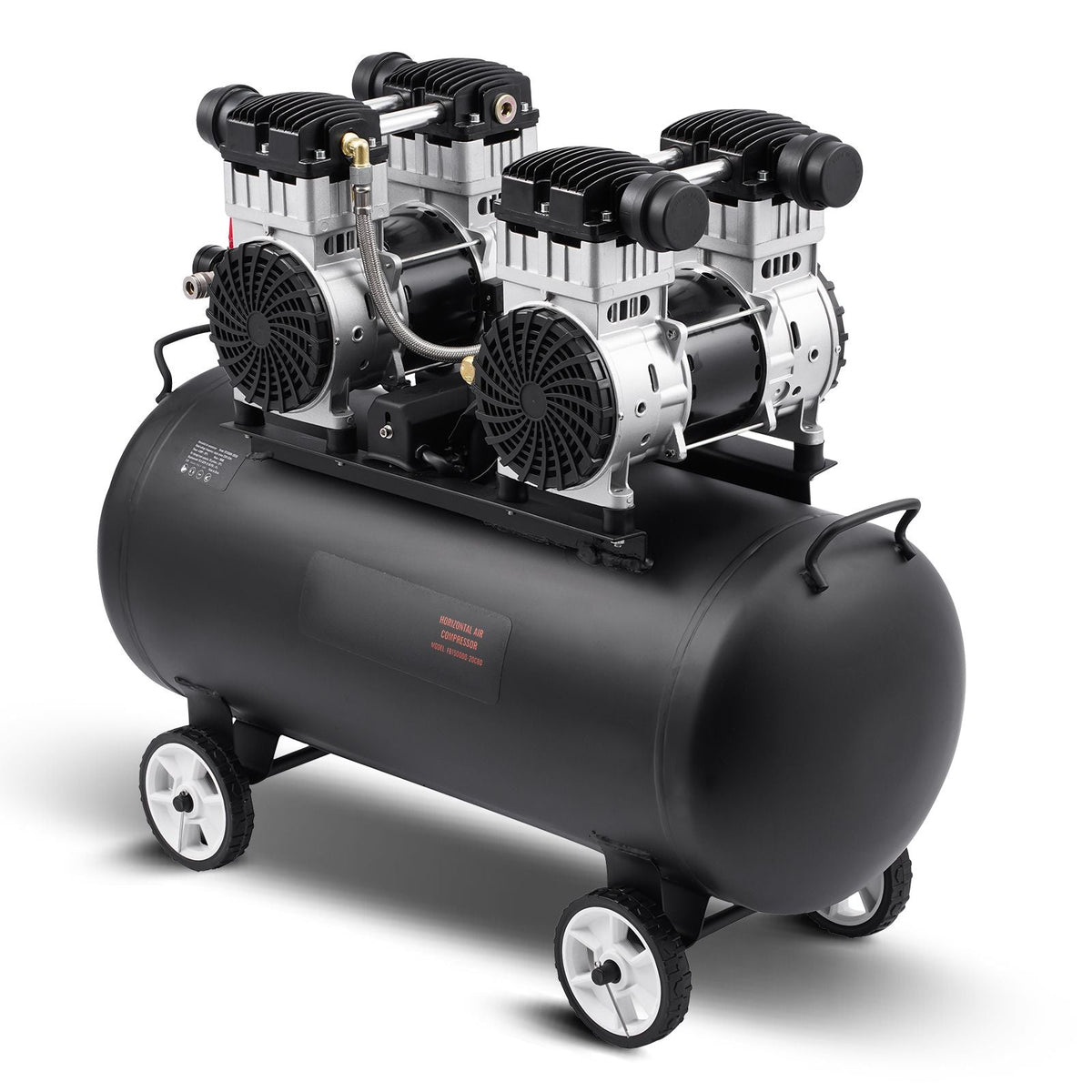 Air Compressor, 20 Gallon Steel Tank, 4HP 10.6 CFM@90 PSI Oil Free Air Compressor & Max. 125PSI Pressure, 78dB Ultra Quiet Portable Compressor, for Auto Repair, Tire Inflation, Spray Painting