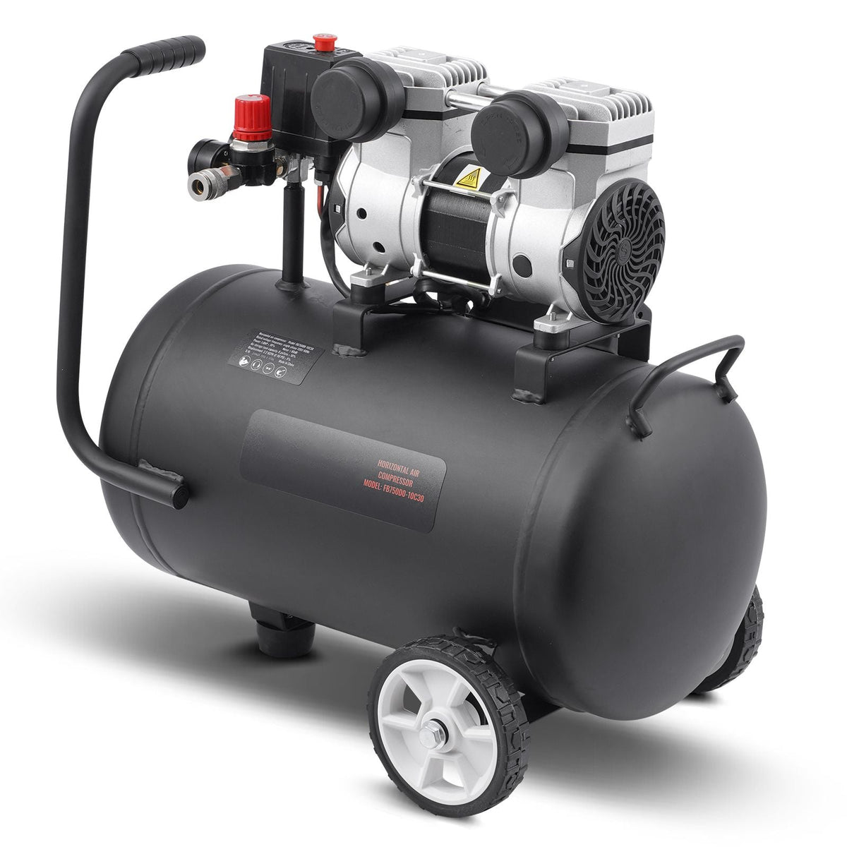 Air Compressor, 8 Gallon Steel Tank, 1HP 2.2 CFM@90 PSI Oil Free Air Compressor & Max. 120PSI Pressure, 80dB Ultra Quiet Portable Compressor, for Auto Repair, Tire Inflation, Spray Painting