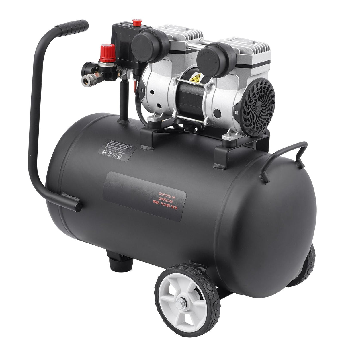Air Compressor, 8 Gallon Steel Tank, 1HP 2.2 CFM@90 PSI Oil Free Air Compressor & Max. 120PSI Pressure, 80dB Ultra Quiet Portable Compressor, for Auto Repair, Tire Inflation, Spray Painting