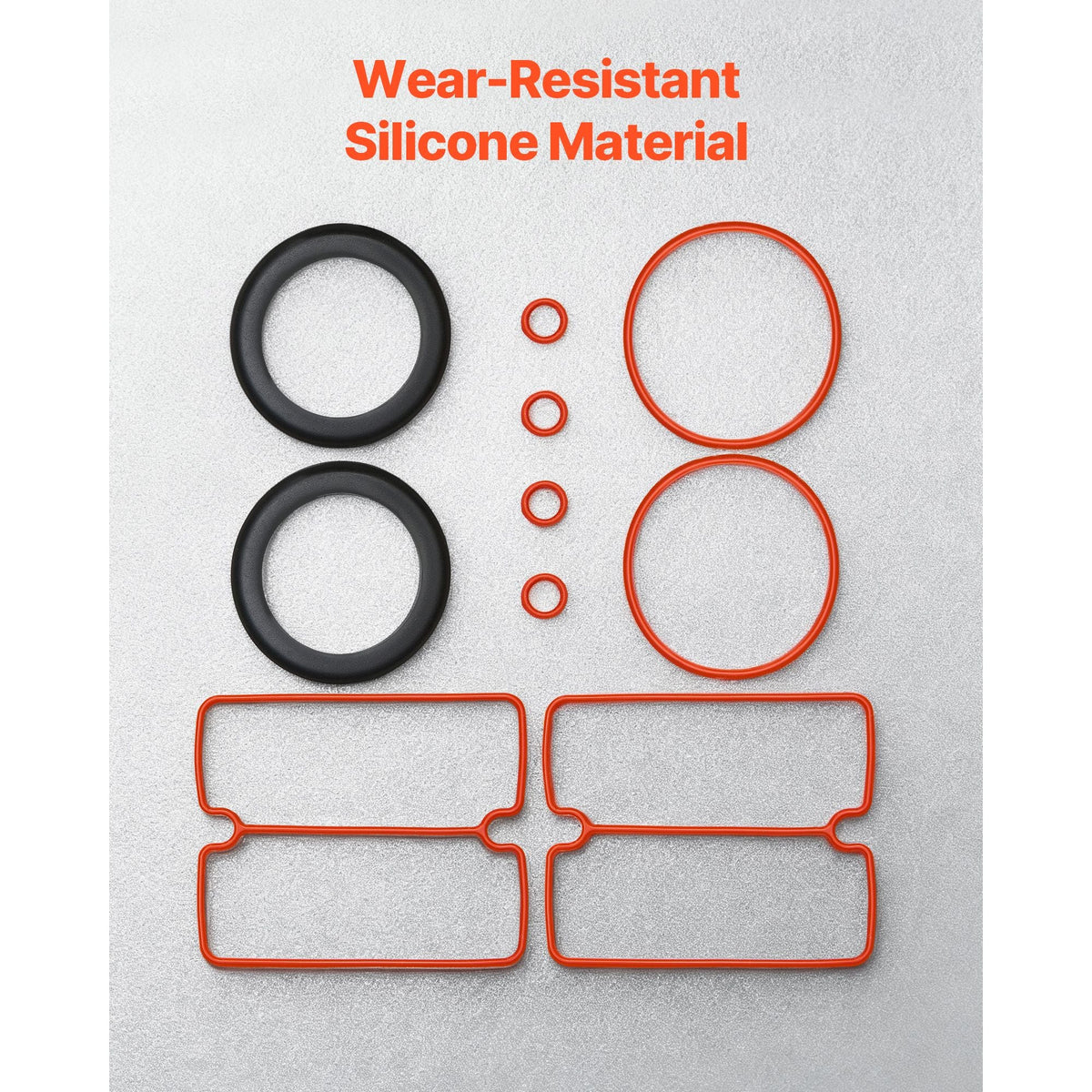Air Compressor Cylinder Sleeve & Compression Ring Kit, Stainless Steel Air Compressor Replacement Parts, Head Gaskets, Cylinder O-Rings, Sleeves, Piston Rings, Fits 5.2 CFM Compressors