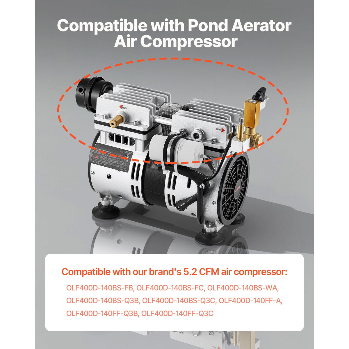 Air Compressor Cylinder Sleeve & Compression Ring Kit, Stainless Steel Air Compressor Replacement Parts, Head Gaskets, Cylinder O-Rings, Sleeves, Piston Rings, Fits 5.2 CFM Compressors
