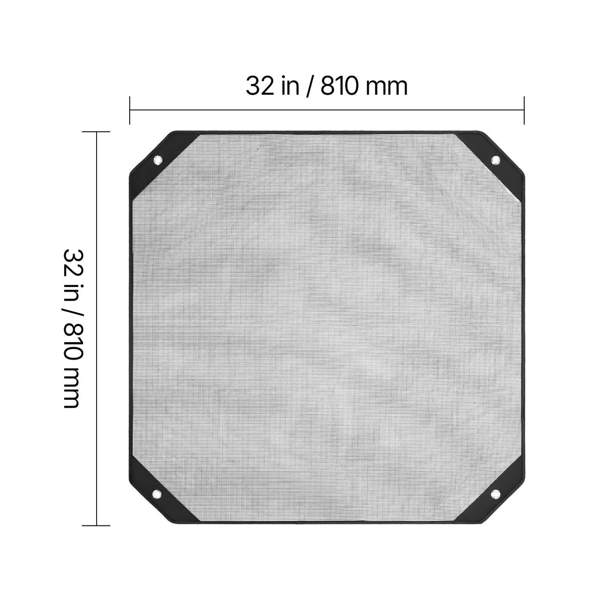 Air Conditioner Cover for Outside Units, 32 x 32 inch Central AC Cover for Air Conditioning Unit, Top Universal Mesh Defender Tear-Resistant Easy Install for Outdoor Outside All Seasons, Black