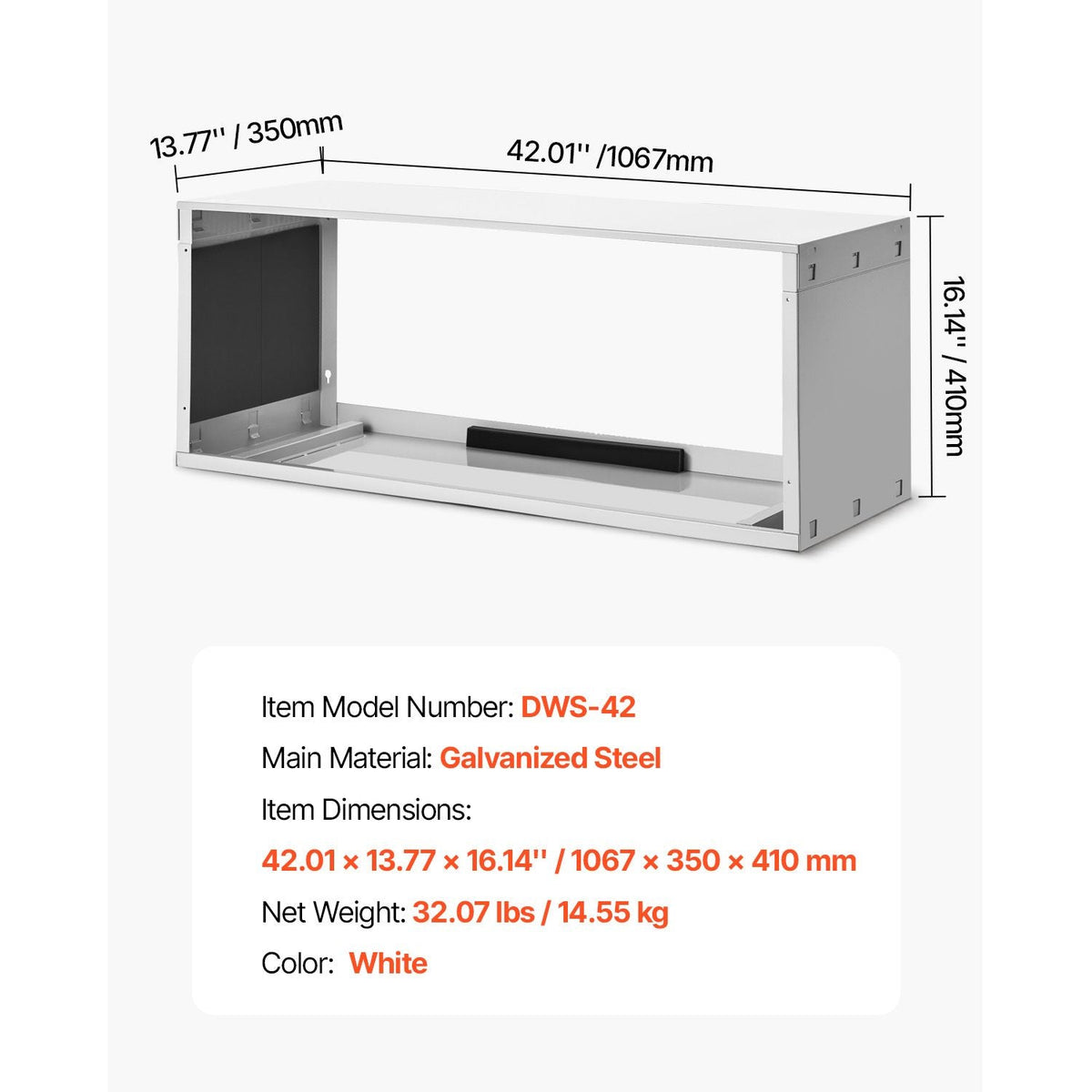 Air Conditioner Wall Sleeve, 42 in Through the Wall Air Conditioner Sleeve, Wall Sleeve, Compatible with Most Brands of Through the Wall AC, Durable and Weather-Resistant Insulation Accessories