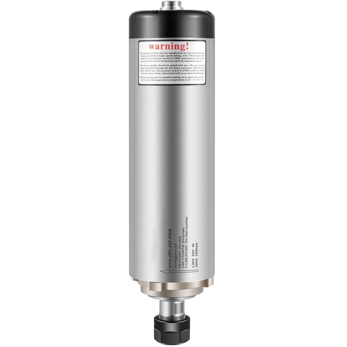 Air Cooled Spindle Motor ER20 CNC Spindle Milling Motor 2.2KW Spindle Motor 24000 RPM 400 Hz for CNC Router Engraving Milling Grind Machine(220V)