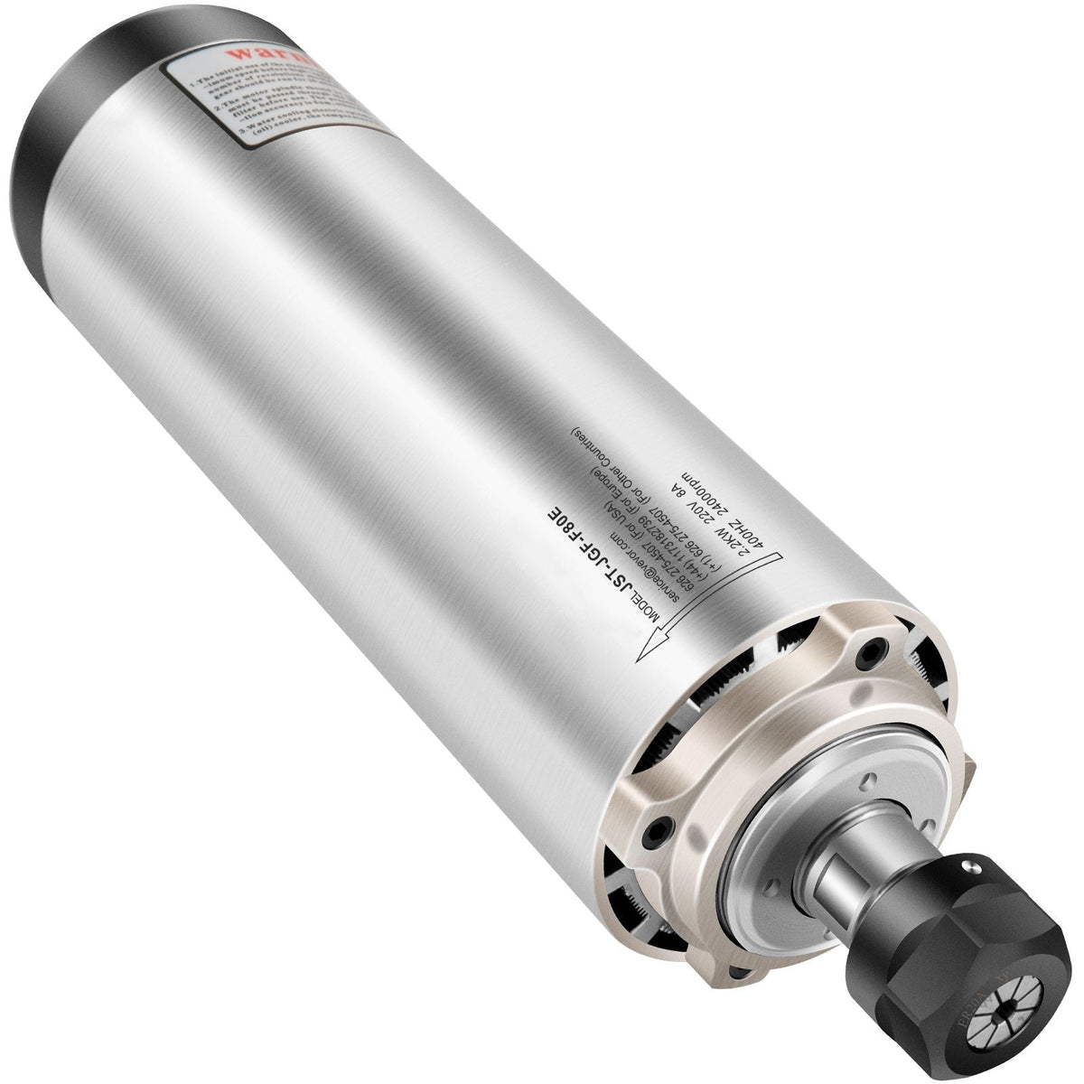 Air Cooled Spindle Motor ER20 CNC Spindle Milling Motor 2.2KW Spindle Motor 24000 RPM 400 Hz for CNC Router Engraving Milling Grind Machine(220V)
