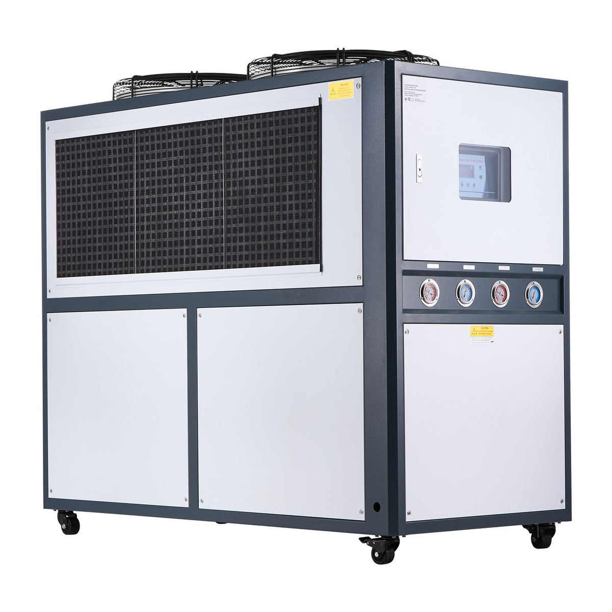 Air-Cooled Water Chiller, 16.67 HP, Industrial Water Chiller with 45,360 Kcal/h Cooling Capacity, Dual Compressor, 53 Gal Large Tank, LED Display, Cooler for Cooling Water, Not Air Conditioner