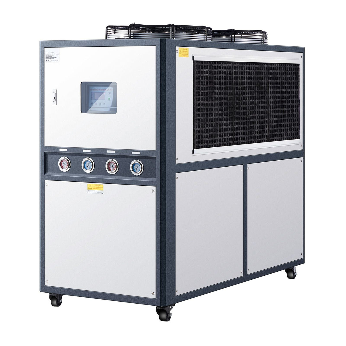 Air-Cooled Water Chiller, 16.67 HP, Industrial Water Chiller with 45,360 Kcal/h Cooling Capacity, Dual Compressor, 53 Gal Large Tank, LED Display, Cooler for Cooling Water, Not Air Conditioner
