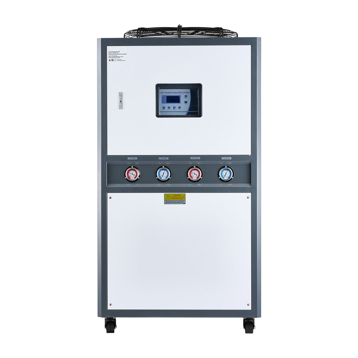 Air-Cooled Water Chiller, 16.67 HP, Industrial Water Chiller with 45,360 Kcal/h Cooling Capacity, Dual Compressor, 53 Gal Large Tank, LED Display, Cooler for Cooling Water, Not Air Conditioner
