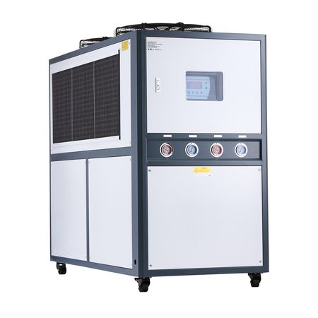 Air-Cooled Water Chiller, 16.67 HP, Industrial Water Chiller with 45,360 Kcal/h Cooling Capacity, Dual Compressor, 53 Gal Large Tank, LED Display, Cooler for Cooling Water, Not Air Conditioner