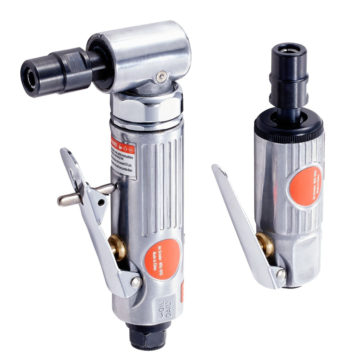 Air Die Grinder Kit, Right Angle Grinder w/ Die Grinder Combo & 10PCS Single Cut Carbide Burr Set, Lightweight, Ball Bearing Construction for Grinding, Deburring, Cutting, Polishing
