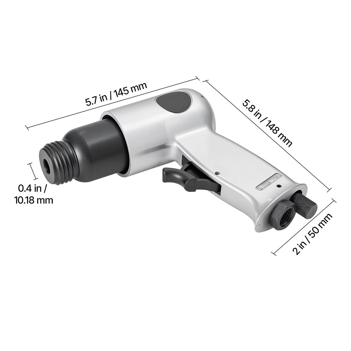 Air Hammer, 4500BPM Pneumatic Hammer with Rust Removal Air Needle Scaler & 4PCS Chisels Round Shank, Lightweight & Compact Air Chisel Pneumatic Shovel Tool for Cutting Scraping Demolishing