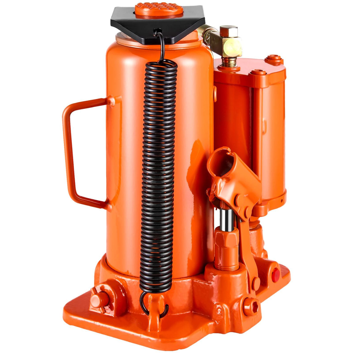 Air Hydraulic Bottle Jack, 12 Ton/26455 lbs Pneumatic Hydraulic Bottle Jack with 10.43''-19.88'' Lifting Range & Manual Hand Pump, for Pickup, Truck, RV, Auto Repair, Industrial Engineering