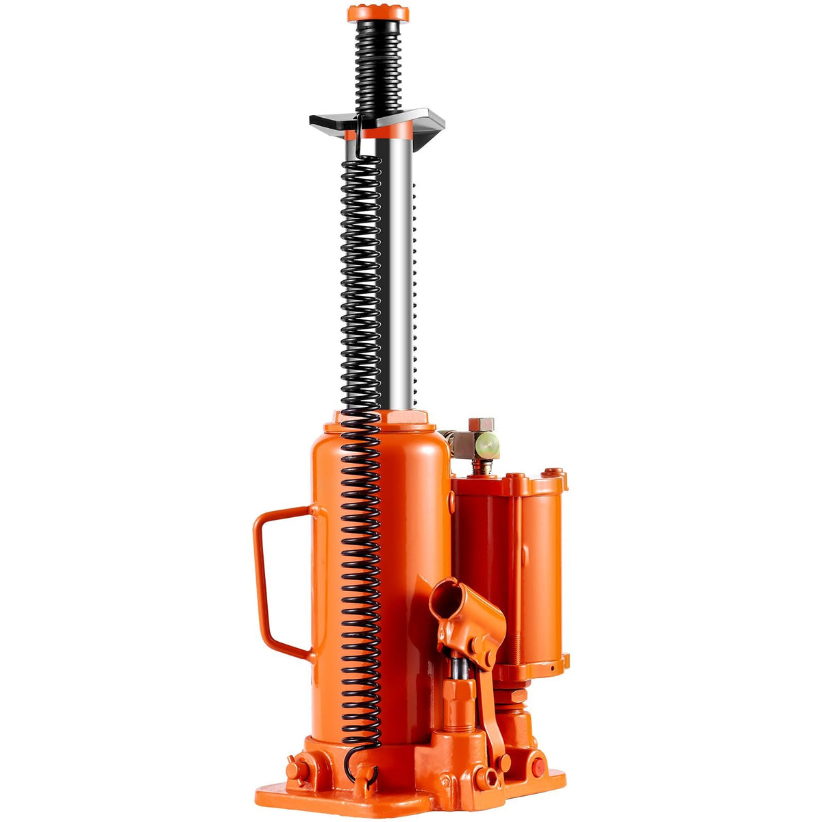 Air Hydraulic Bottle Jack, 12 Ton/26455 lbs Pneumatic Hydraulic Bottle Jack with 10.43''-19.88'' Lifting Range & Manual Hand Pump, for Pickup, Truck, RV, Auto Repair, Industrial Engineering