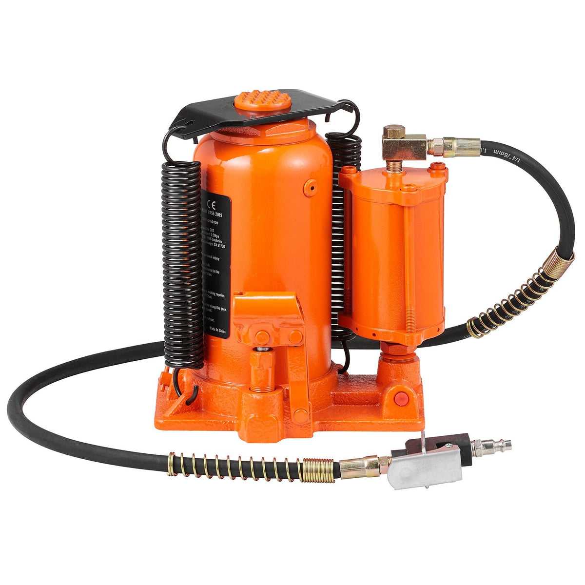 Air Hydraulic Bottle Jack, 20 Ton/40000 LBS All Welded Bottle Jack, 10.4-19.7 inch Lifting Range, Manual Handle and Air Pump, for Car, Pickup, Truck, RV, Auto Repair, Industrial Engineering