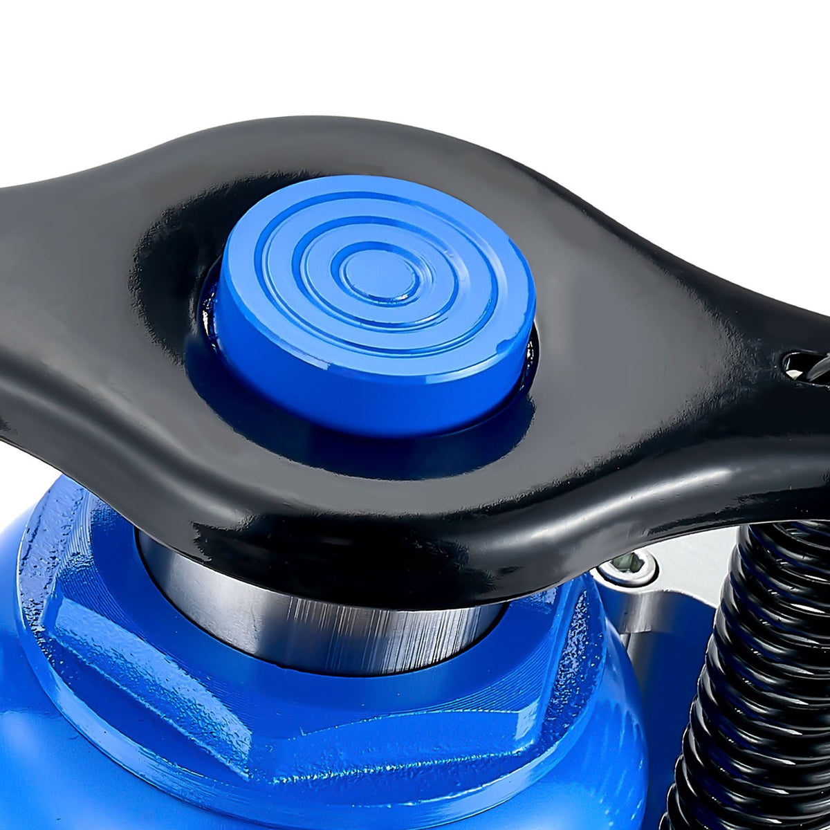 Air Hydraulic Bottle Jack, 32 Ton (70546.9 lbs) Capacity, 10-16.3 Inch Lifting Range, Pneumatic/Manual Heavy Duty Welded Bottle Jack with Pump for Car, SUV, Pickup, Truck, RV, Auto Repair, Blue