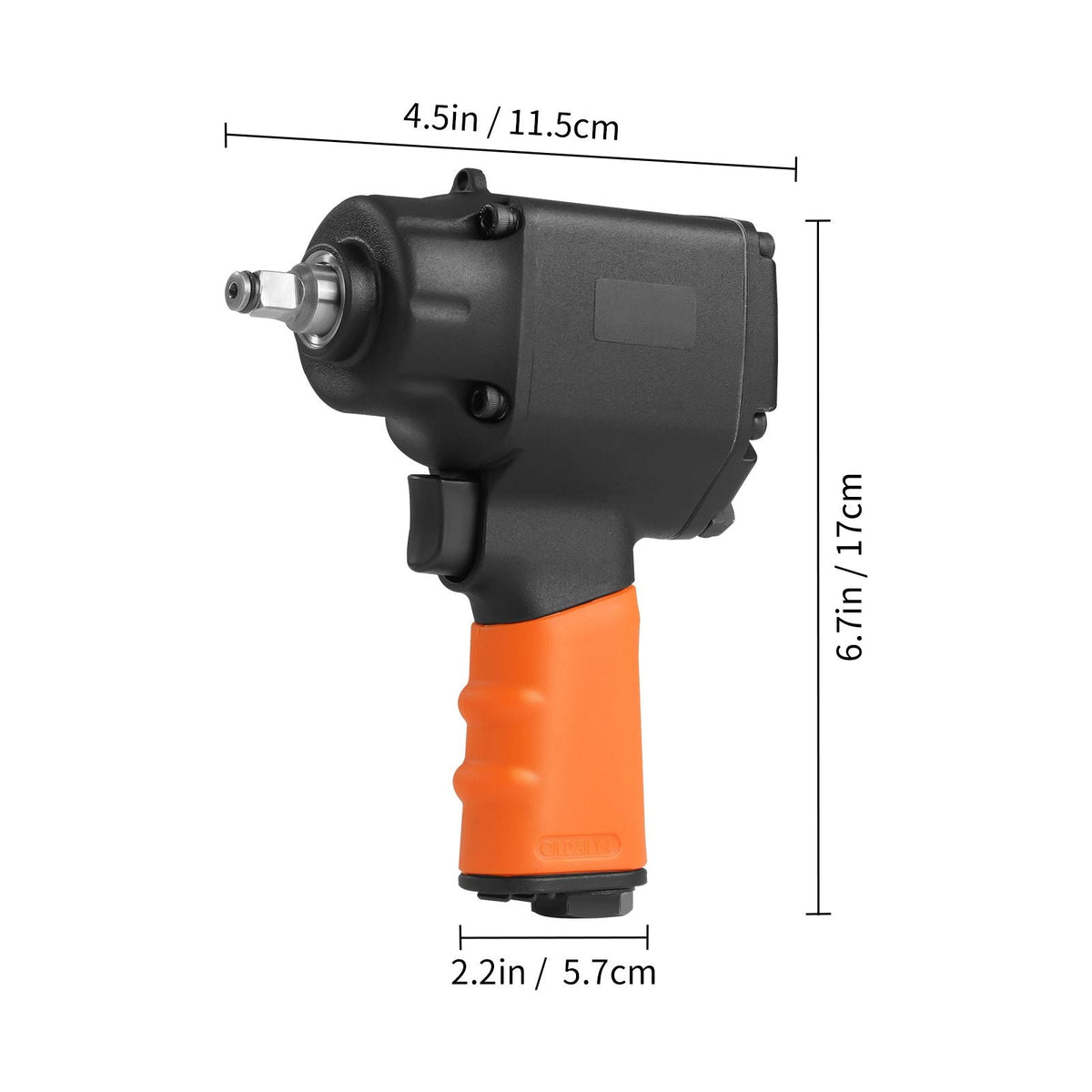Air Impact Wrench, 3/8-Inch Drive Air Impact Gun, Up to 690ft-lbs Nut-busting Torque, Lightweight Pneumatic Impact Wrench for Auto Repairs and Maintenance