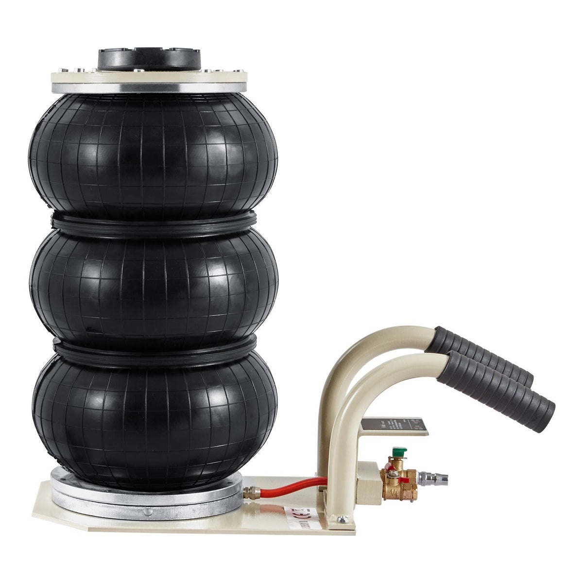 Air Jack, 3 Ton/6600 lbs Triple Bag Air Jack, Airbag Jack with Six Steel Pipes, Lift up to 17.7 inch/450 mm, 3-5 s Fast Lifting Pneumatic Jack, with Short Handles for Car Repair