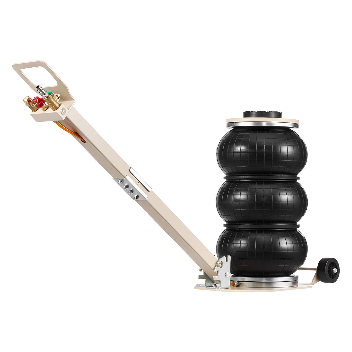 Air Jack, 3 Ton/6613 lbs Triple Bag Air Jack, Airbag with Six Steel Pipes, Lift Up to 17.7 inch/450 mm, 1-6 s Fast Lifting Pneumatic with Adjustable Long Handle for Car, SUV, Pickup Truck Repair