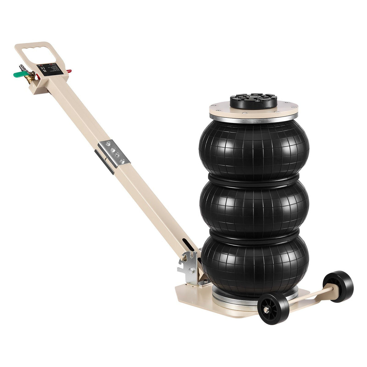 Air Jack, 3 Ton/6613 lbs Triple Bag Air Jack, Airbag with Six Steel Pipes, Lift Up to 17.7 inch/450 mm, 1-6 s Fast Lifting Pneumatic with Adjustable Long Handle for Car, SUV, Pickup Truck Repair