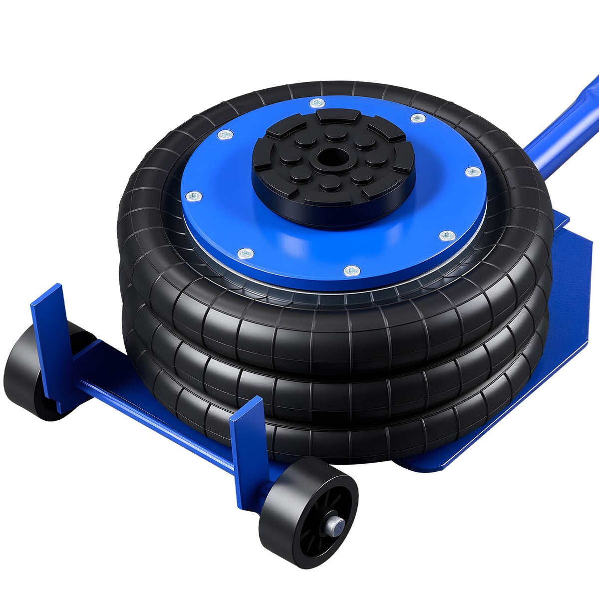 Air Jack, 3 Ton/6613 lbs Triple Bag Air Jack, Airbag with Six Steel Pipes, Lift Up to 17.7 inch/450 mm, 1-6 s Fast Lifting Pneumatic with Long Handle & Rubber Pad for Cars, SUVs, Pickup Trucks