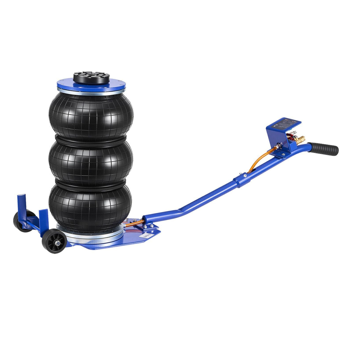 Air Jack, 3 Ton/6613 lbs Triple Bag Air Jack, Airbag with Six Steel Pipes, Lift Up to 17.7 inch/450 mm, 1-6 s Fast Lifting Pneumatic with Long Handle & Rubber Pad for Cars, SUVs, Pickup Trucks