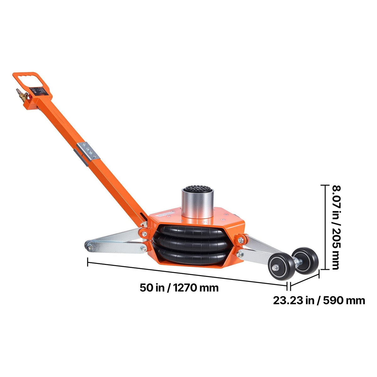 Air Jack, 3 Ton/6613 lbs Triple Bag Air Jack, Airbag with Support Rod, Lift Up to 18.5 inch with Heightened Column & Adjustable Handle, 1-6 s Fast Lifting Pneumatic for Car, SUV, Pickup Truck