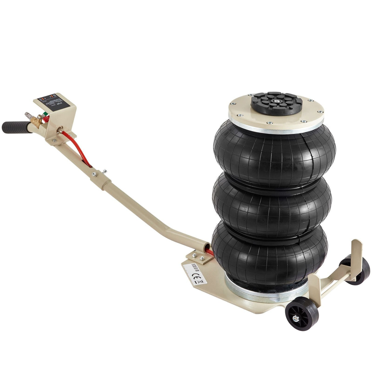 Air Jack, 3T / 6600 lbs Triple Bag Air Jack, Airbag Jack with Six Steel Pipes, Lift up to 17.7 inch/450 mm, 3-5 s Fast Lifting Pneumatic Jack, with Long Handles for Car, Garage, Repair