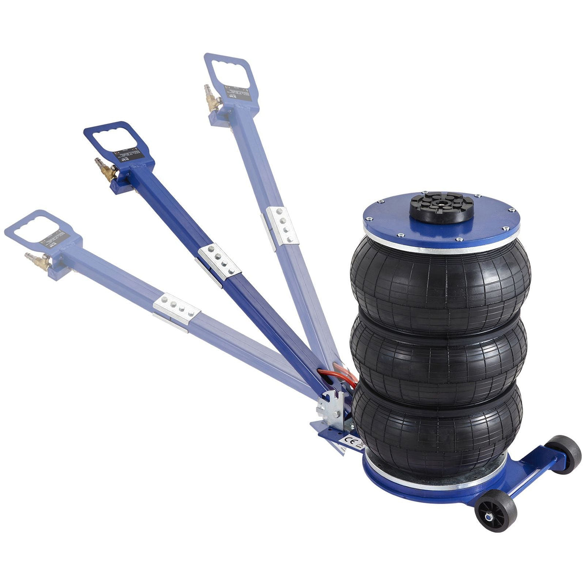 Air Jack, 5 Ton/11000 lbs Triple Bag Air Jack, Airbag Jack with Six Steel Pipes, Lift up to 18.5 inch/470 mm, 3-5 s Fast Lifting Pneumatic Jack, with Adjustable Handle for Car, Garage, Repair