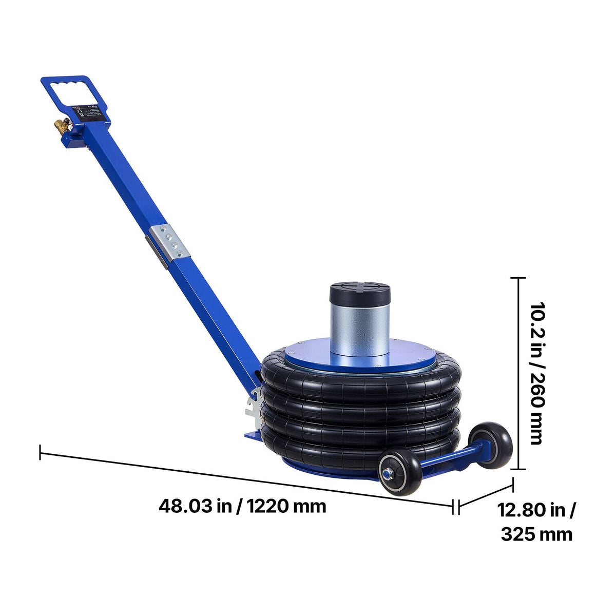 Air Jack, 6 Ton/13227 lbs Airbag Jack, Lift Up to 26.5 inch with Heightened Column, Adjustable Handle & Thick Rubber Pad, 2-5 s Fast Lifting Pneumatic for Car, SUV, Pickup Truck Repair, Garage