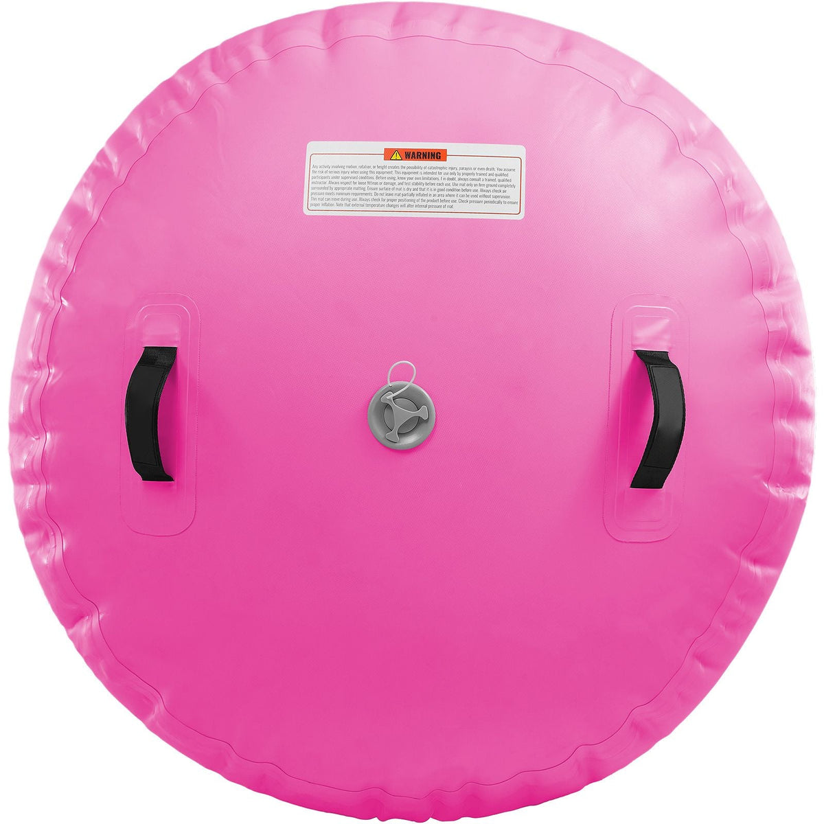 Air Mat Tumble Track Air Spot, Round Inflatable Air Roller, Air Barrel Gymnastic Equipment with Electric Pump, Tumbling Backbend Trainer for Home Use/Gym/Yoga/Cheerleading/Beach/Park/Water, Pink
