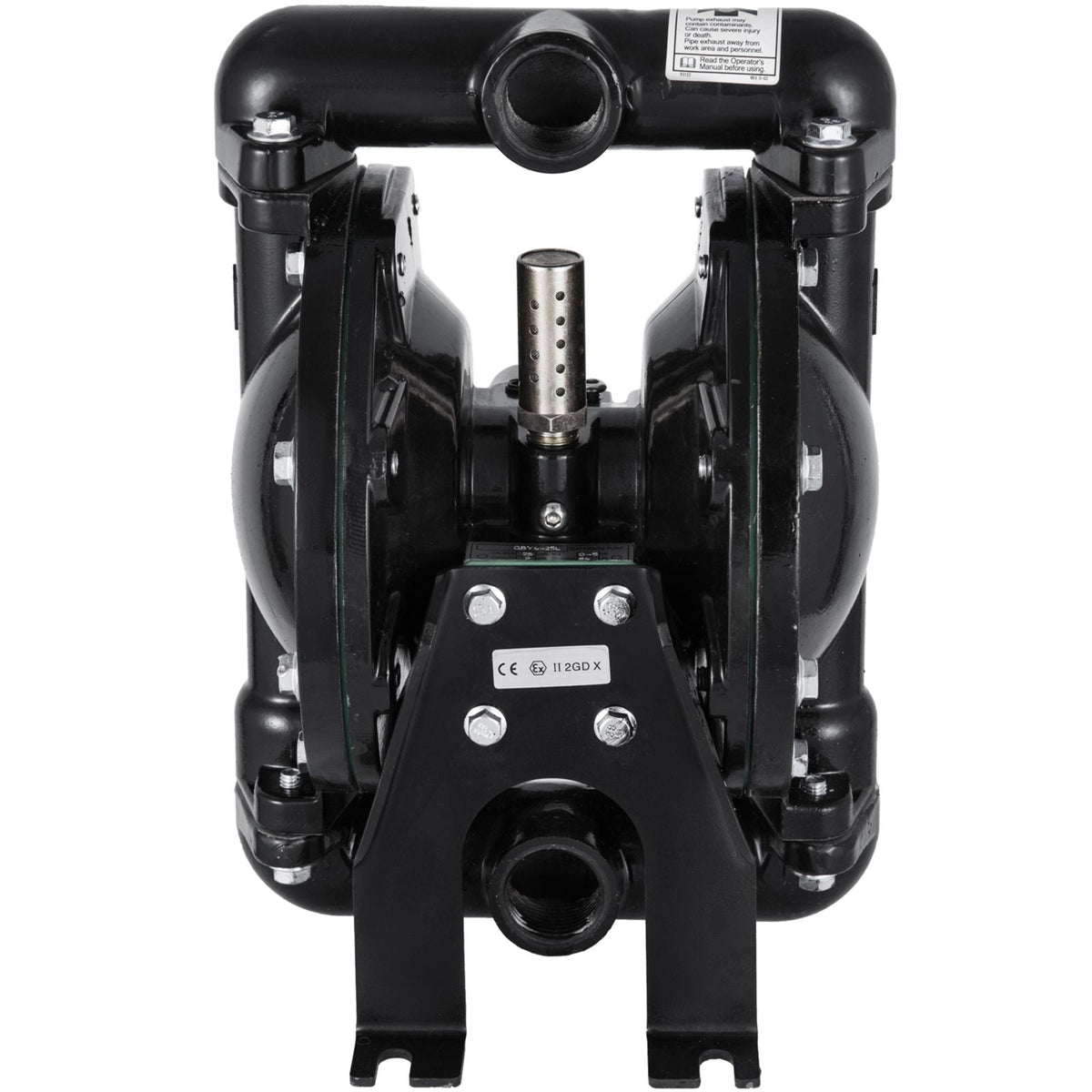 Air-Operated Double Diaphragm Pump 1 inch Inlet Outlet Aluminum 24 GPM Max 120PSI for Industrial Use