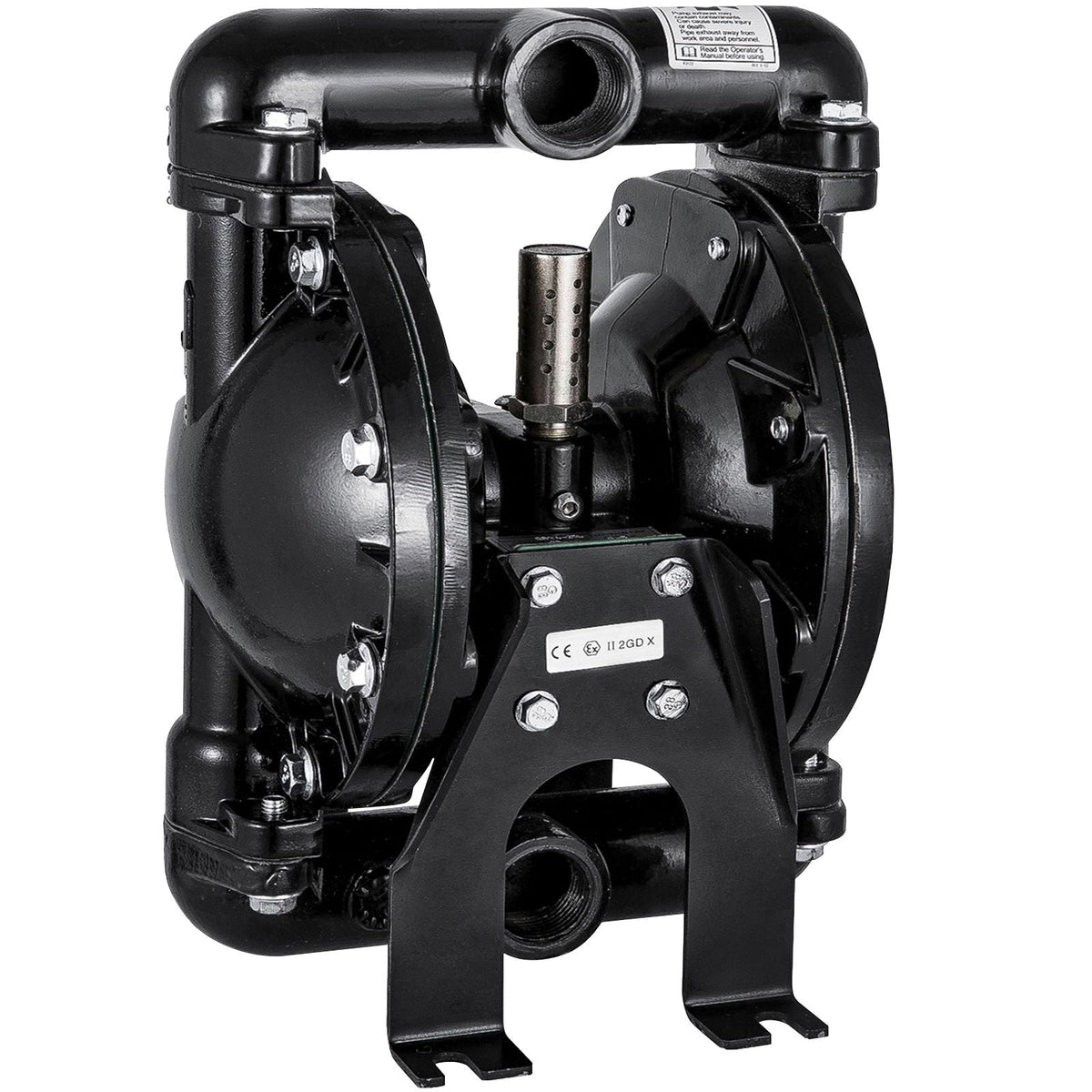 Air-Operated Double Diaphragm Pump 1 inch Inlet Outlet Aluminum 24 GPM Max 120PSI for Industrial Use