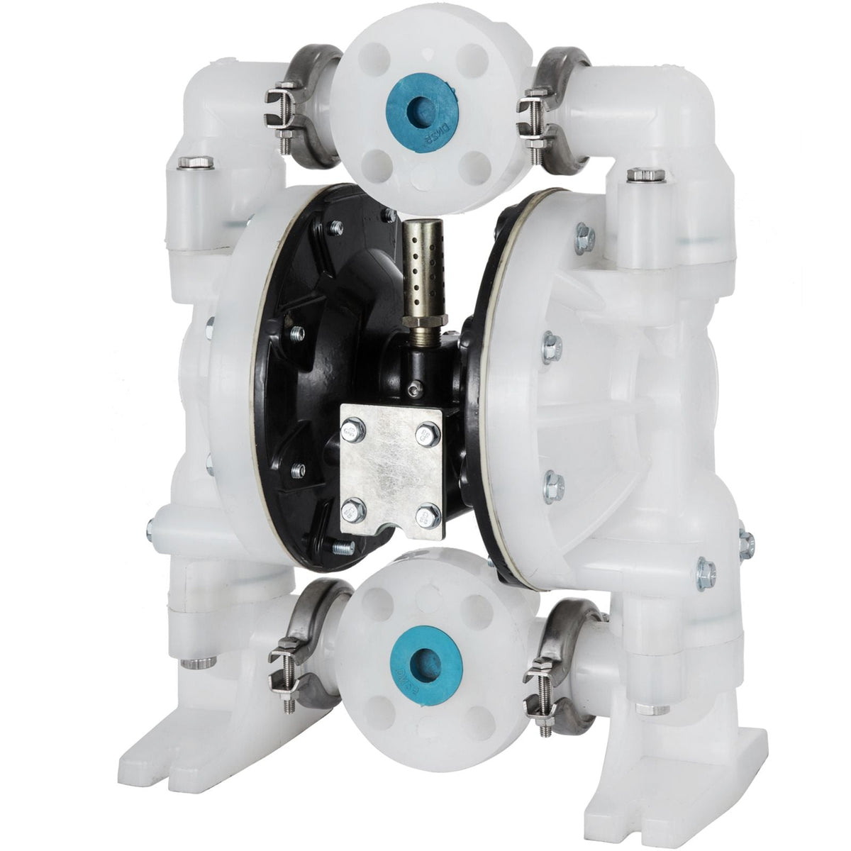 Air-Operated Double Diaphragm Pump 1 inch Inlet/Outlet 30GPM Polypropylene Max 120PSI for Chemical and Industrial Use