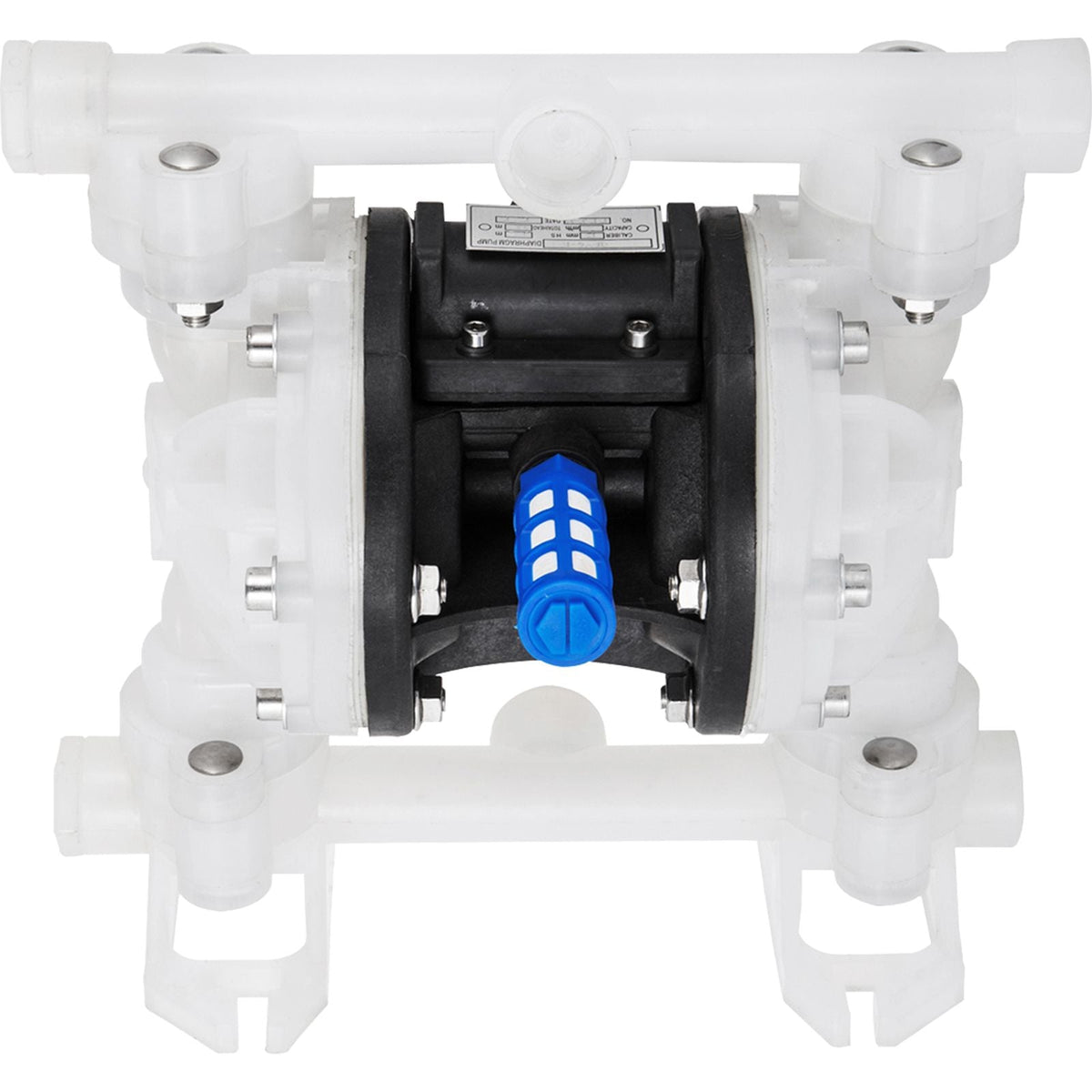 Air-Operated Double Diaphragm Pump, 1/2 in Inlet & Outlet, Polypropylene Body, 8.8 GPM & Max 120PSI, PTFE Diaphragm Pneumatic Transfer Pump for Petroleum, Diesel, Oil & Low Viscosity Fluids