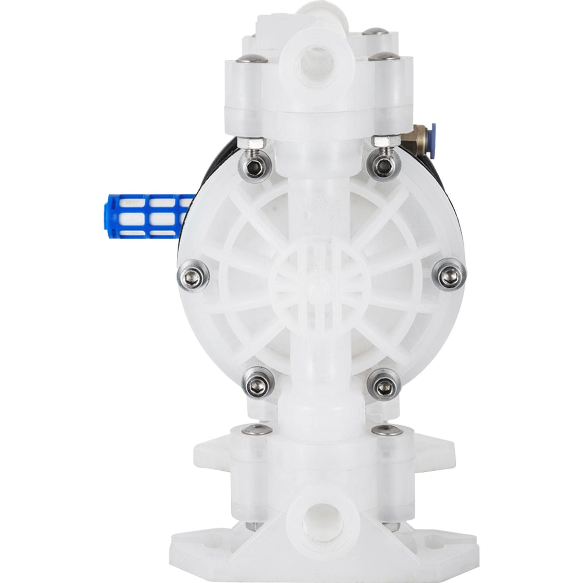 Air-Operated Double Diaphragm Pump, 1/2 in Inlet & Outlet, Polypropylene Body, 8.8 GPM & Max 120PSI, PTFE Diaphragm Pneumatic Transfer Pump for Petroleum, Diesel, Oil & Low Viscosity Fluids