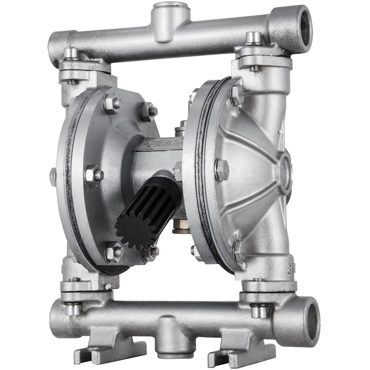 Air-Operated Double Diaphragm Pump, 1/2 in Inlet & Outlet, Stainless Steel Body, 8.8 GPM & Max 120PSI, PTFE Diaphragm Pneumatic Transfer Pump for Petroleum, Diesel, Oil & Low Viscosity Fluids