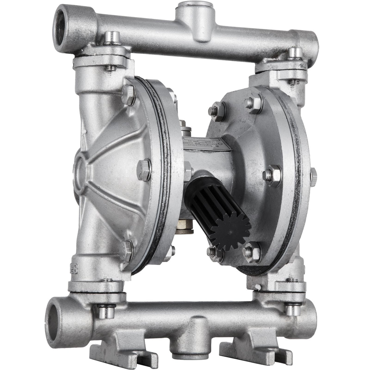 Air-Operated Double Diaphragm Pump, 1/2 in Inlet & Outlet, Stainless Steel Body, 8.8 GPM & Max 120PSI, PTFE Diaphragm Pneumatic Transfer Pump for Petroleum, Diesel, Oil & Low Viscosity Fluids