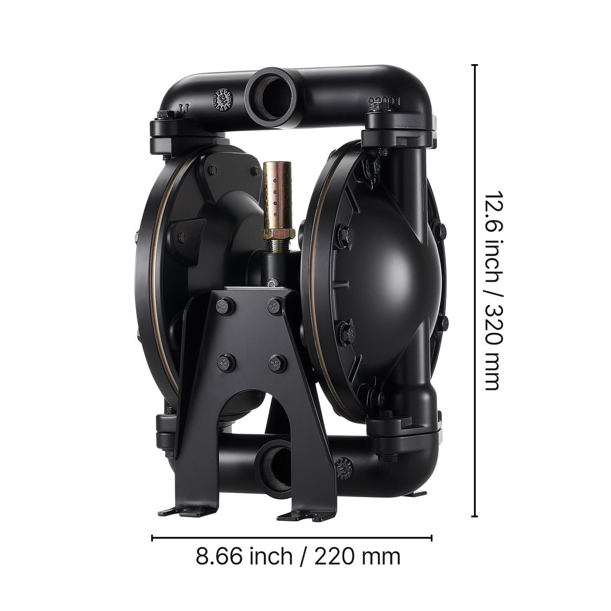 Air Operated Double Diaphragm Pump, 35 GPM, 1 inch Inlet & Outlet Pneumatic Waste Oil Transfer Pump, Max 114 PSI, Aluminum Alloy Body, Air-Operated for Diesel, Grease, Kerosene, Gasoline & Oil