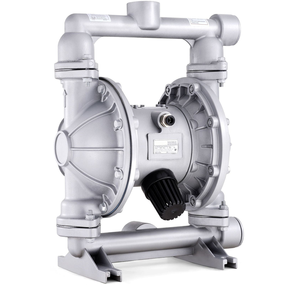 Air Operated Double Diaphragm Pump, 44GPM, Max 115PSI Air Waste Oil Pneumatic Transfer Pump with 2 Extra Diaphragms, 1-1/2 inch Inlet & Outlet Aluminum Alloy Diaphragm Pump for Diesel Grease Oil